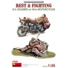 Harley-Davidson WLA Rest & Fighting U.S. Soldiers  -  MiniArt (1/35)