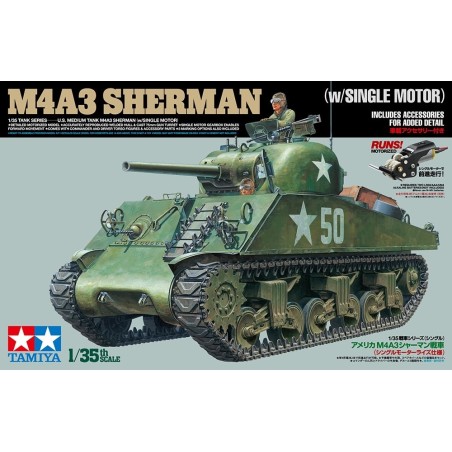 U.S. Medium Tank M4A3 Sherman w/Single Motor  -  Tamiya (1/35)