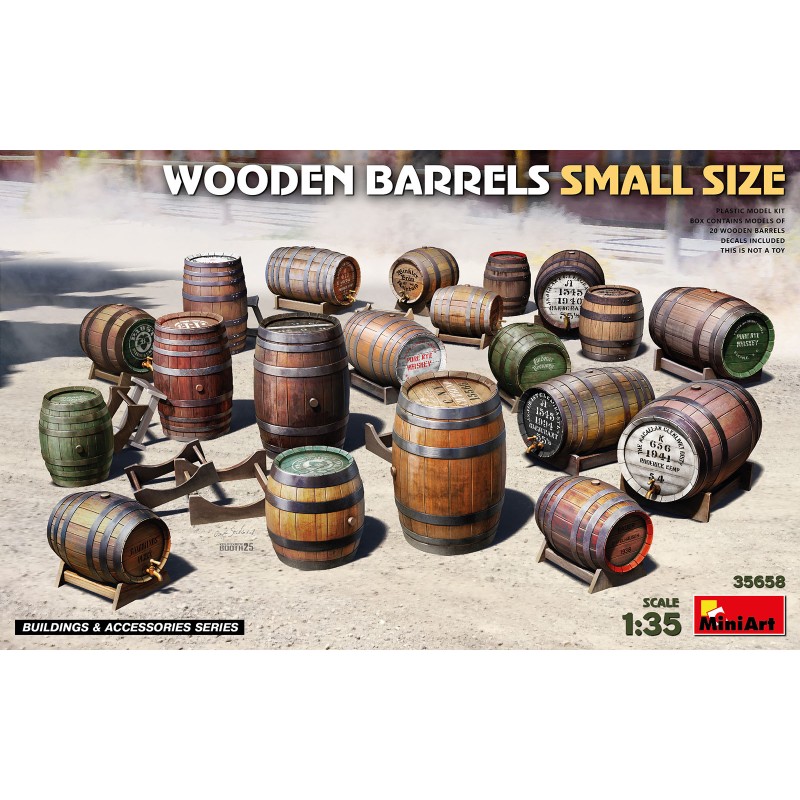 Wooden Barrels Small Size  -  MiniArt (1/35)