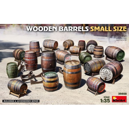 Wooden Barrels Small Size  -  MiniArt (1/35)