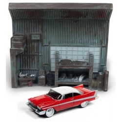 1958 Plymouth Fury [Christine] + Diorama  -  Johnny Lightning (1/64)