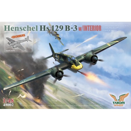 Henschel Hs129 B-3 with Interior  -  Takom (1/48)