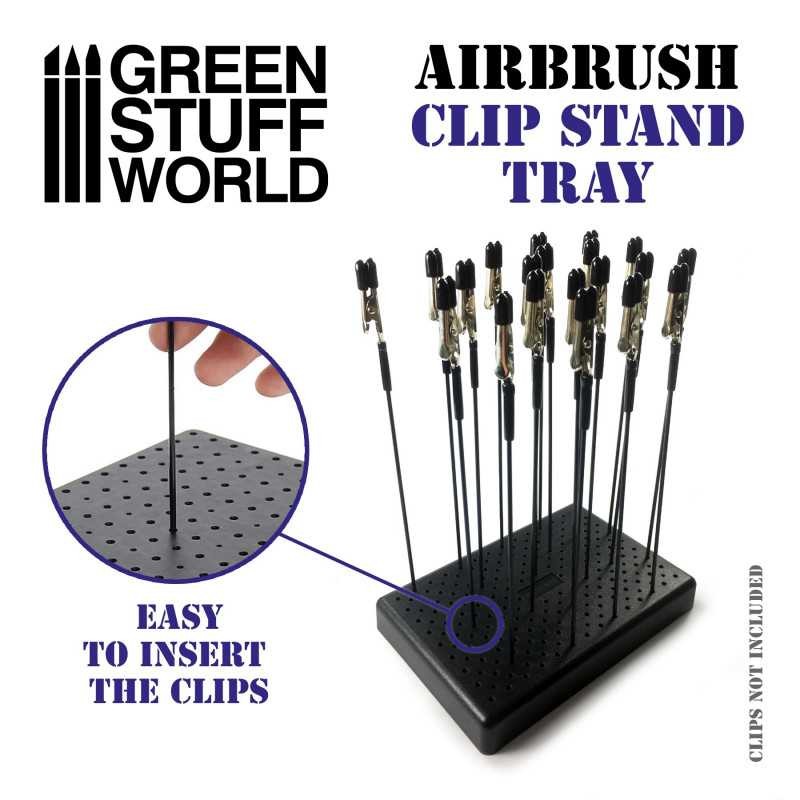 Airbrush-klembasis + 20 krokodillenklemmen - Green Stuff World