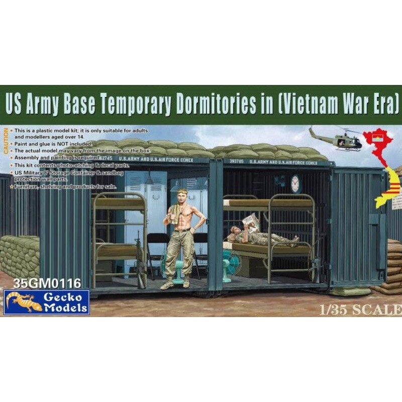 US Army Base Temporary Dormitories In (Vietnam War Era)  -  Gecko Models (1/35)