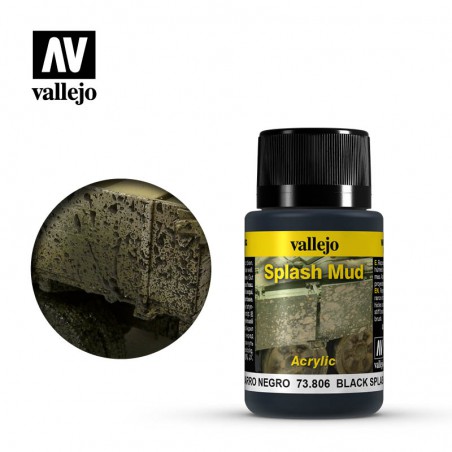 Vallejo Weathering Effects 40ml  -  Black Splash Mud