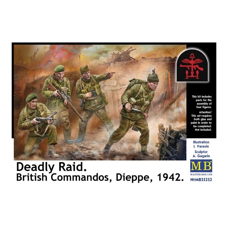 Deadly Raid. British Commandos, Dieppe, 1942  -  Master Box (1/35)
