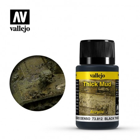 Vallejo Weathering Effects 40ml  -  Black Thick Mud