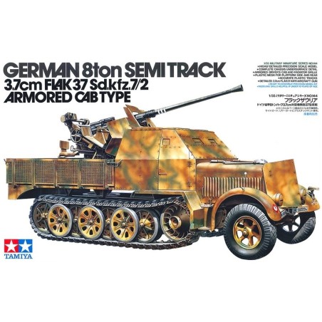 Sd.Kfz.7/2 8ton Semi Track 3.7 cm Flak 37 Armored Cab Type  -  Tamiya (1/35)