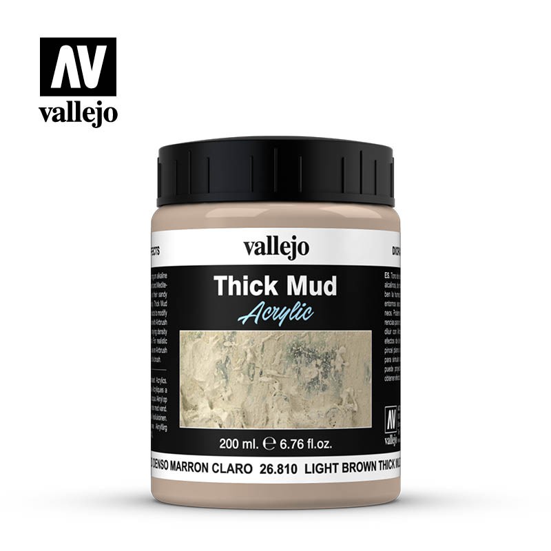 Vallejo Diorama Effects 200ml  -  Light Brown Thick Mud