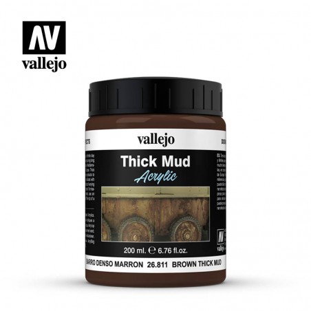 Vallejo Diorama Effects 200ml  -  Brown Thick Mud