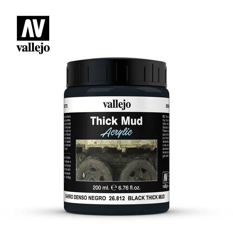 Vallejo Diorama Effects 200ml  -  Black Thick Mud