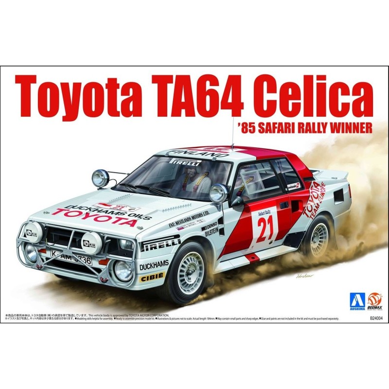 Toyota Celica TA64 '85 Safari Rally Winner  -  Beemax (1/24)