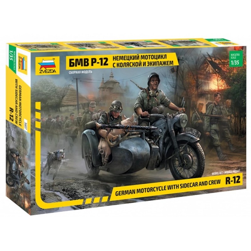BMW R-12 with Sidecar and Crew  -  Zvezda (1/35)