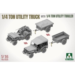 Jeep Willys ¼-ton Truck with ¼-ton Trailer  -  Takom (1/16)