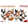 Chickens [30 pcs]  -  MiniArt (1/35)