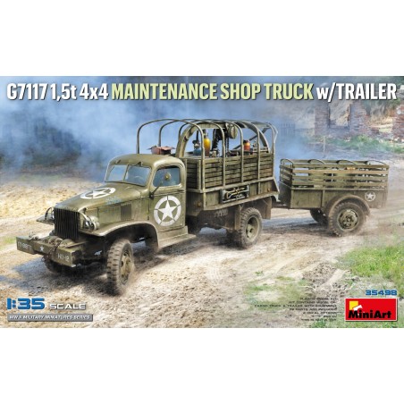 Chevrolet G7117 1,5t 4x4 Maintenance Shop Truck with Trailer  -  MiniArt (1/35)
