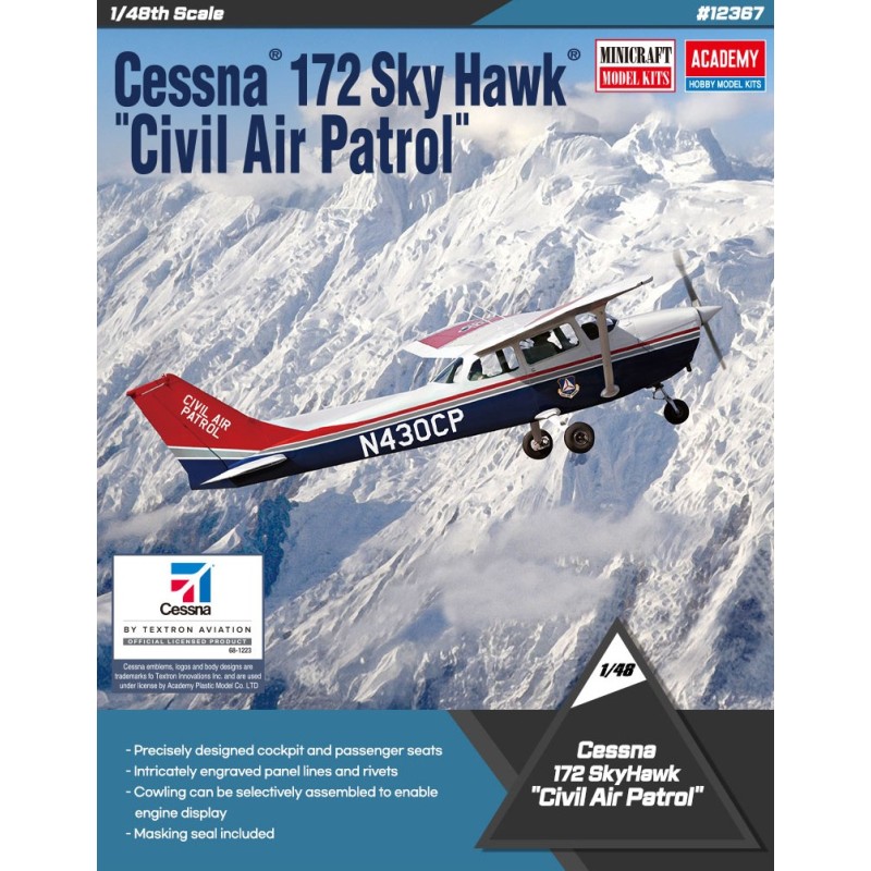 Cessna 172 Skyhawk Civil Air  -  Academy (1/48)
