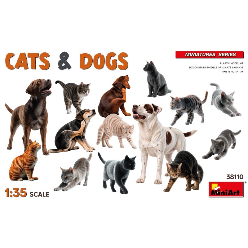 Cats & Dogs [18 pcs]  -  MiniArt (1/35)