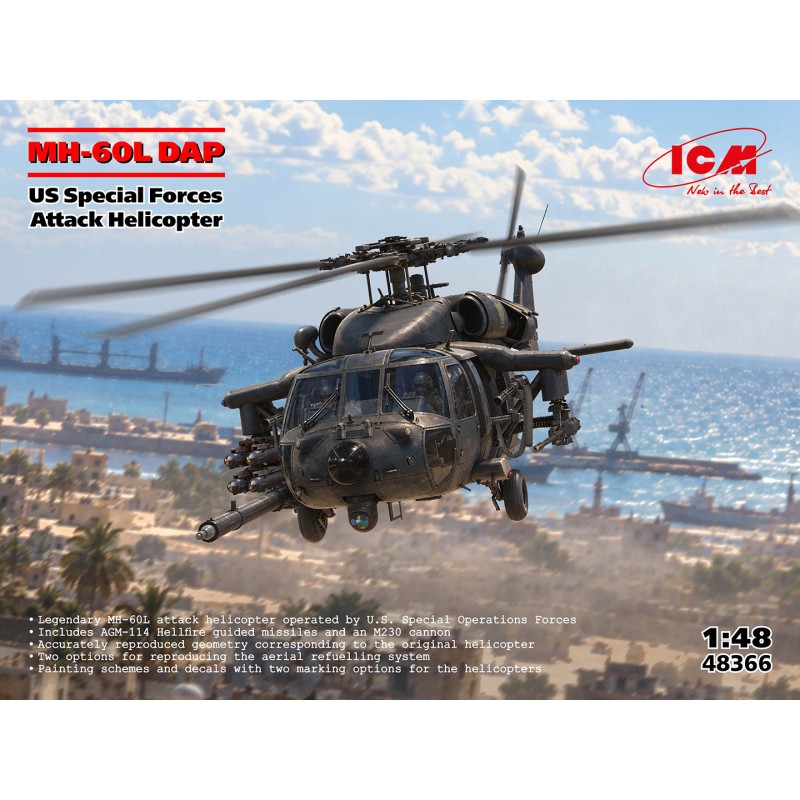 MH-60L DAP US Special Forces Attack Helicopter  -  ICM (1/48)