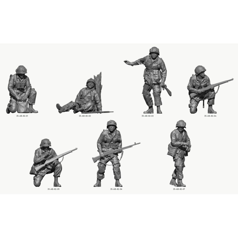 82nd Airborner Pack (7 figures)  -  BlackSnake (1/35)