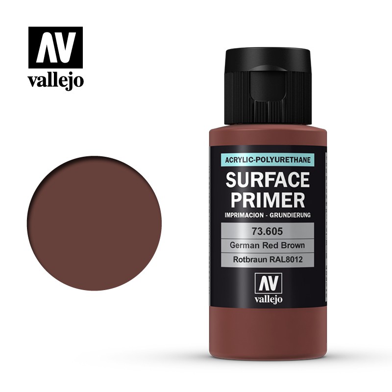 Vallejo Surface Primer 60ml  -  German Red Brown