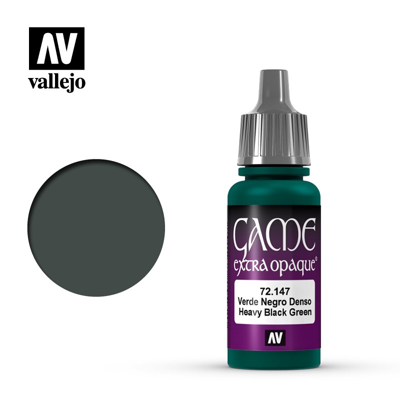 Vallejo Game Color Extra Opaque 17ml  -  Heavy Black Green