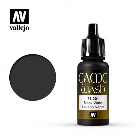 Vallejo Game Color Wash 17ml  -  Black Wash