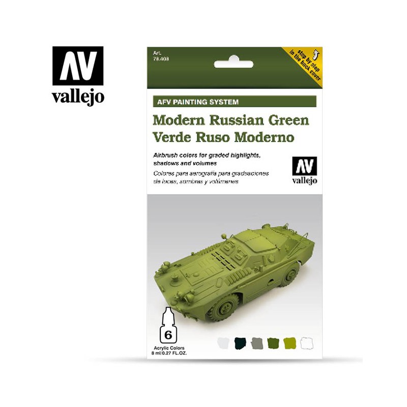 Vallejo AFV Painting System  -  Modern Russian Green Set