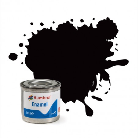 N°85  Coal Black Satin  Humbrol Enamel 14ml