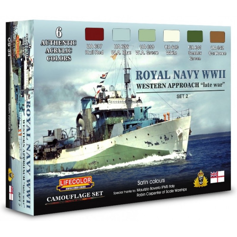 Lifecolor Acrylic Colors - Royal Navy WWII Set 6 Colors