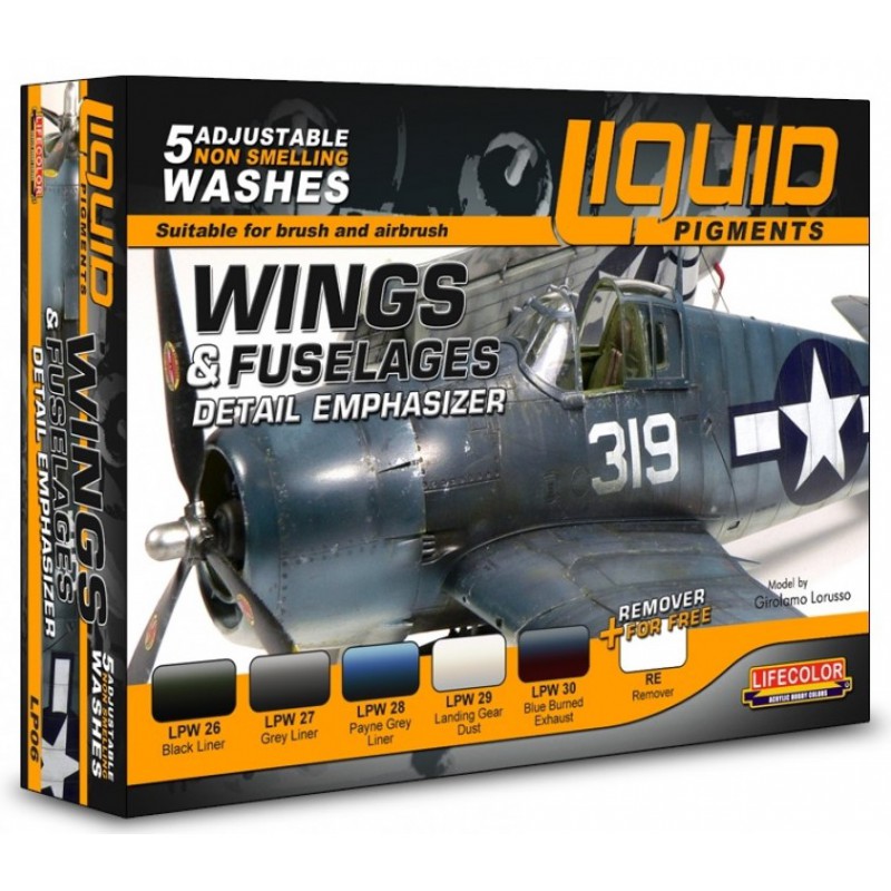 Lifecolor Liquid Pigment - Wings & Fuselage 5 Colors Set