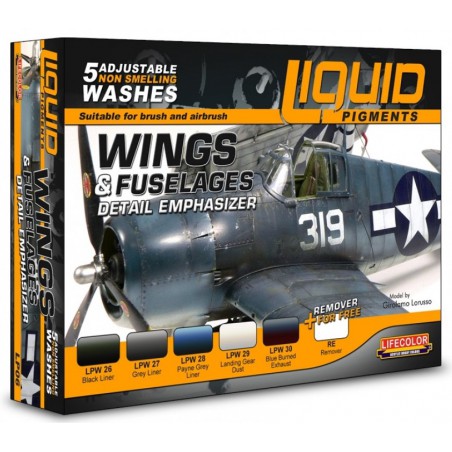 Lifecolor Liquid Pigment - Wings & Fuselage 5 Colors Set