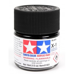 Tamiya Color Acrylic Paint Mini 10ml   [ X-1  Black ]