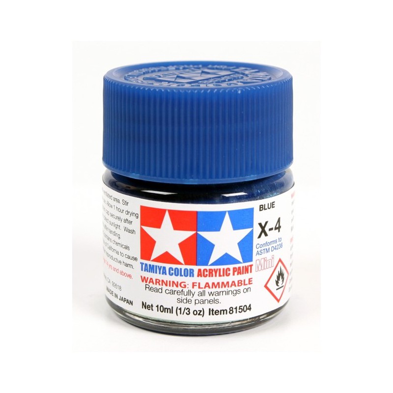 Tamiya Color Acrylic Paint Mini 10ml  [ X-4  Blue ]