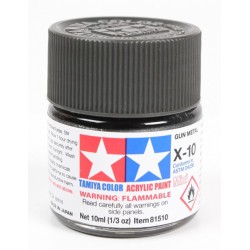 Tamiya Color Acrylic Paint Mini 10ml  [ X-10  Gun Metal ]