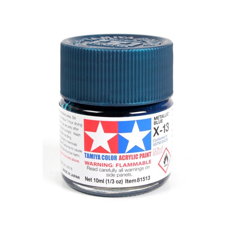 Tamiya Color Acrylic Paint Mini 10ml  -  X-13 Metallic Blue