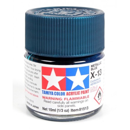 Tamiya Color Acrylic Paint Mini 10ml  -  X-13 Metallic Blue