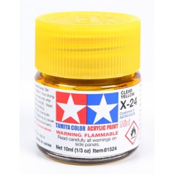 Tamiya Color Acrylic Paint Mini 10ml  -  X-24 Clear Yellow