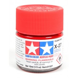 Tamiya Color Acrylic Paint Mini 10ml  -  X-27 Clear Red