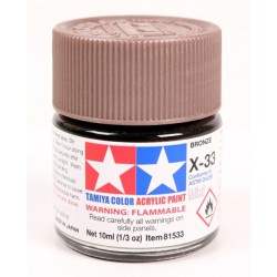 Tamiya Color Acrylic Paint Mini 10ml  -  X-33 Bronze