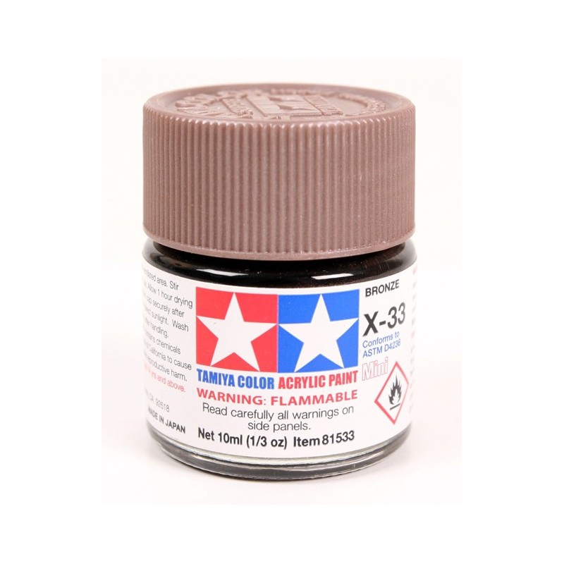 Tamiya Color Acrylic Paint Mini 10ml  -  X-33 Bronze