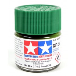 Tamiya Color Acrylic Paint Mini 10ml  -  XF-5 Flat Green