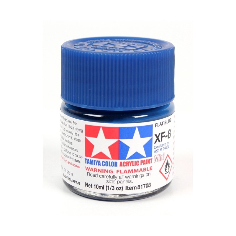 Tamiya Color Acrylic Paint Mini 10ml  -  XF-8 Flat Blue