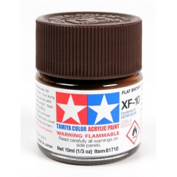 Tamiya Color Acrylic Paint Mini 10ml  -  XF-10 Flat Brown