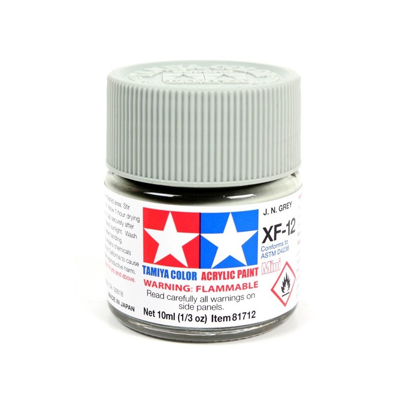 Tamiya Color Acrylic Paint Mini 10ml  -  XF-12 J.N. Grey