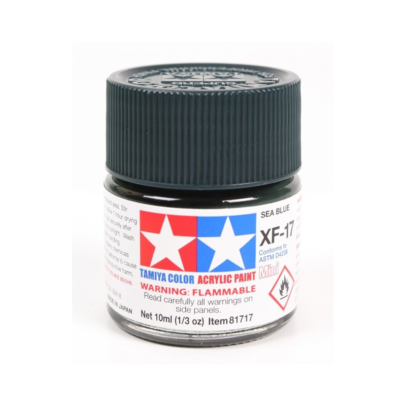 Tamiya Color Acrylic Paint Mini 10ml  -  XF-17 Sea Blue