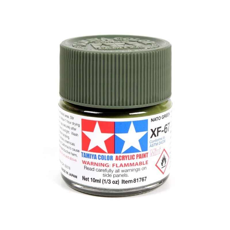 Tamiya Color Acrylic Paint Mini 10ml  -  XF-67 NATO Green