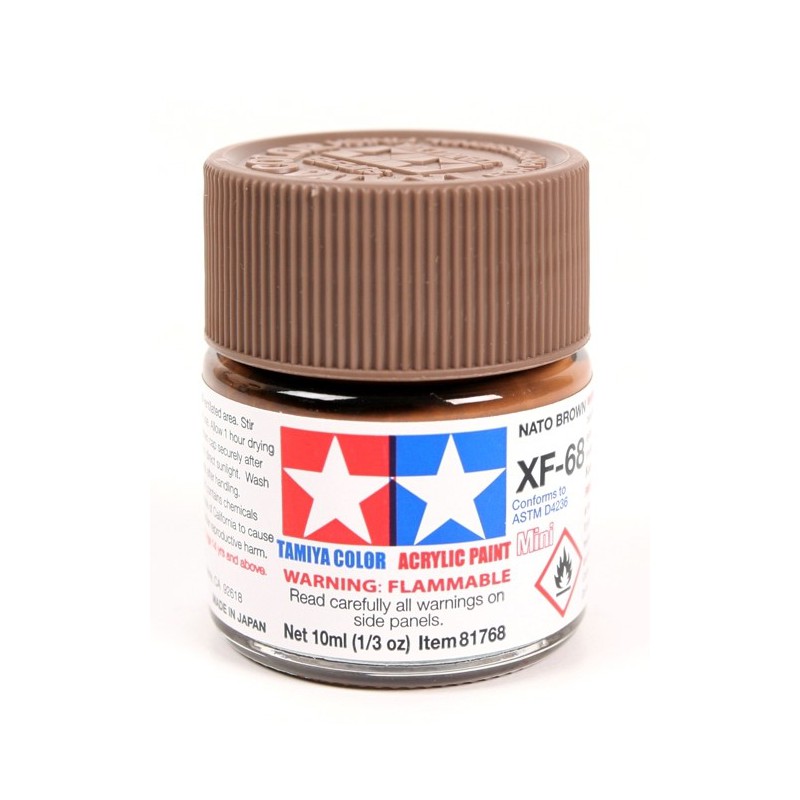 Tamiya Color Acrylic Paint Mini 10ml  -  XF-68 NATO Brown