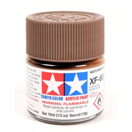 Tamiya Color Acrylic Paint Mini 10ml  -  XF-68 NATO Brown