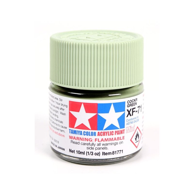 Tamiya Color Acrylic Paint Mini 10ml  -  XF-71 Cockpit Green